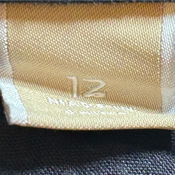 MICHAEL KORS NAVY BLUE STRAIGHT LEG SLACKS WITH GOLD ZIPPER ANKLE ACCENT, SZ 12 - Picture 9 of 9